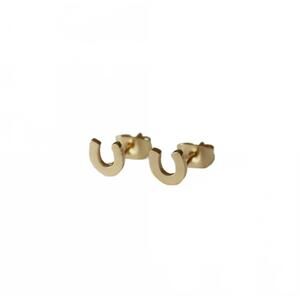 NEW MAIVE women's horseshoe studs in gold
